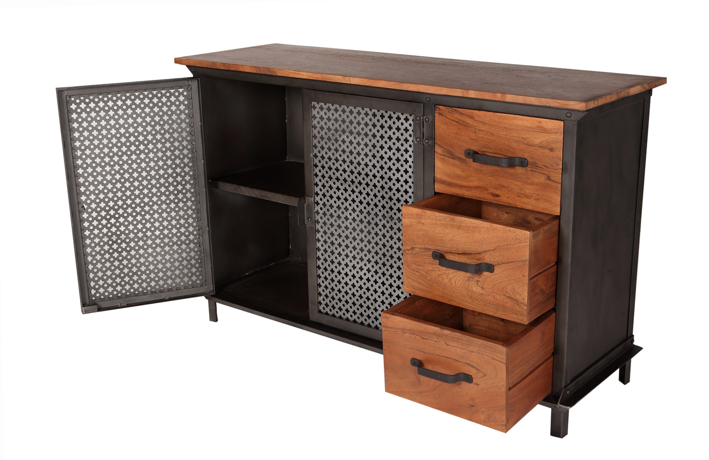 Urban Industrial 3 Drawer & 2 Door Sideboard