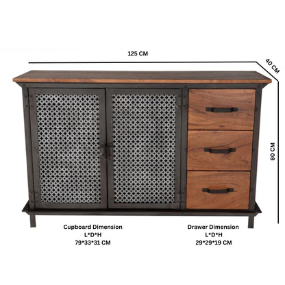 Urban Industrial 3 Drawer & 2 Door Sideboard