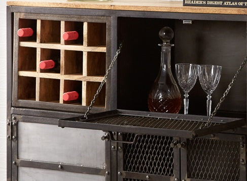 Urban Industrial Evoke Bar Cabinet