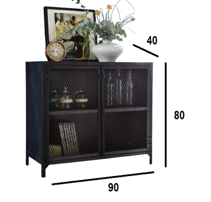 Industrial Range Iron Small 2 Door Sideboard