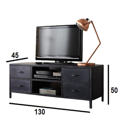 Industrial Range Iron 4 Drawer Tv Unit