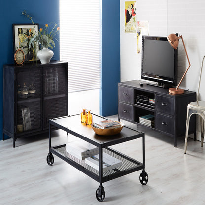 Industrial Range Iron 4 Drawer Tv Unit