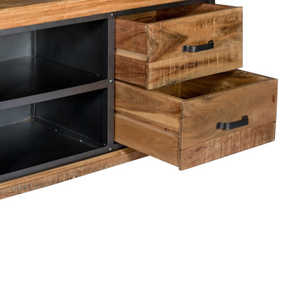 Industrial Range 2 Drawer & 2 Door Tv Media Unit