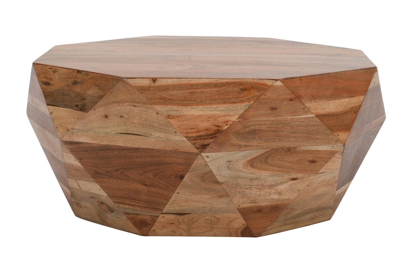 Diamond Shape Coffee Table Natural Brown