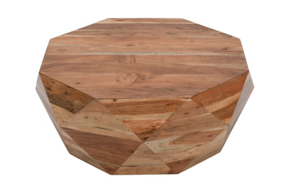 Diamond Shape Coffee Table Natural Brown