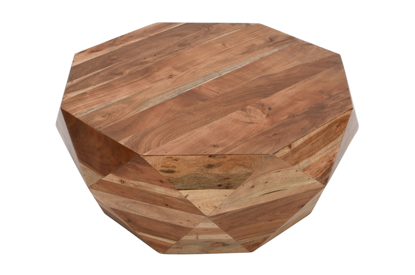 Diamond Shape Coffee Table Natural Brown