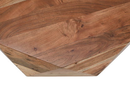 Diamond Shape Coffee Table Natural Brown