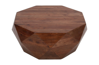 Diamond Shape Coffee Table Dark Brown