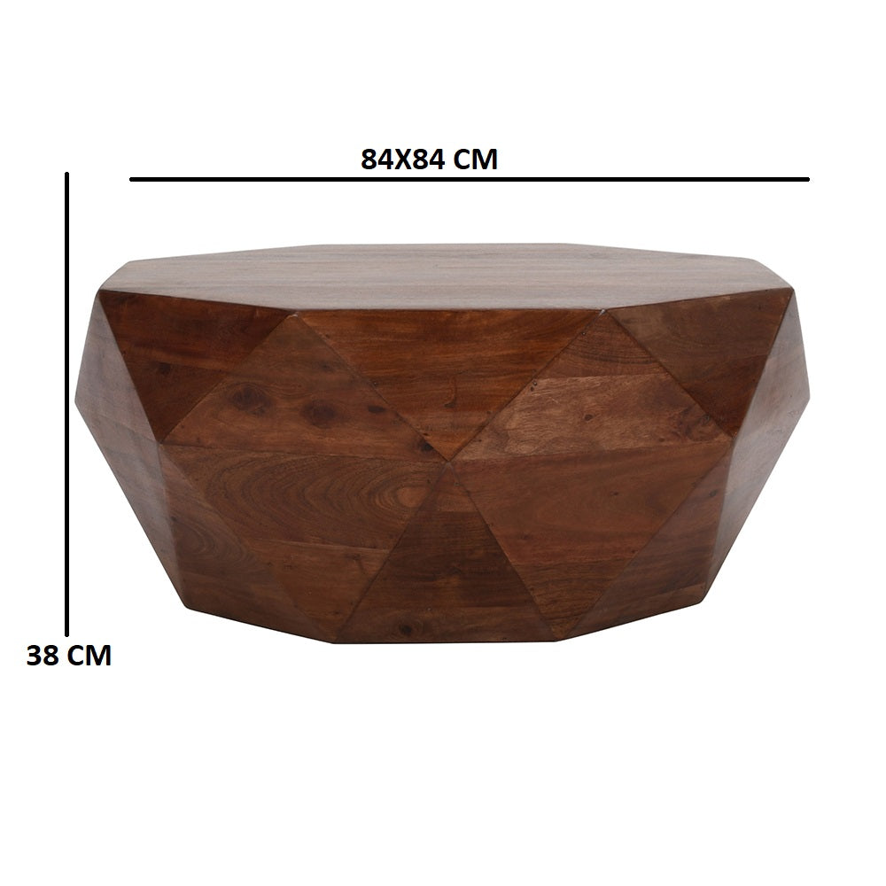 Diamond Shape Coffee Table Dark Brown