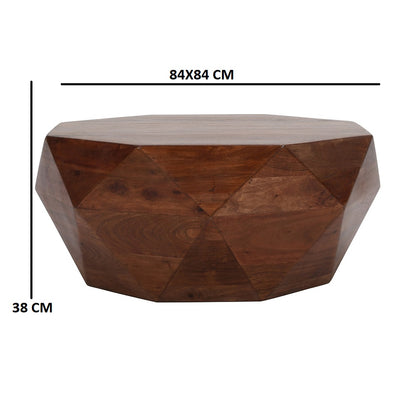 Diamond Shape Coffee Table Dark Brown