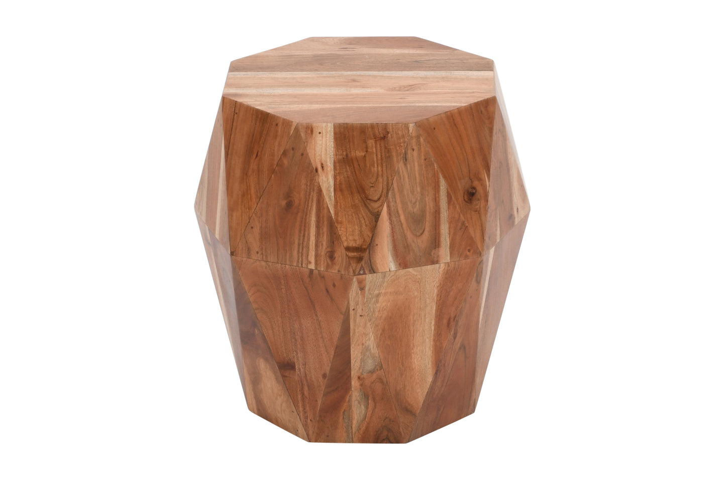 Artisanal End Side Table Octagon Top, 
Natural Brown