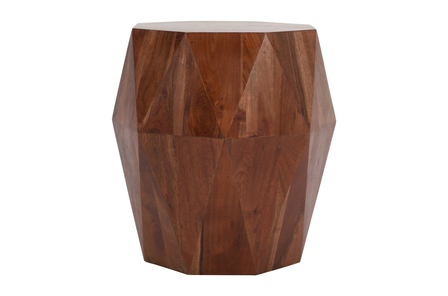 Artisanal End Side Table Octagon Top, 
Dark Brown