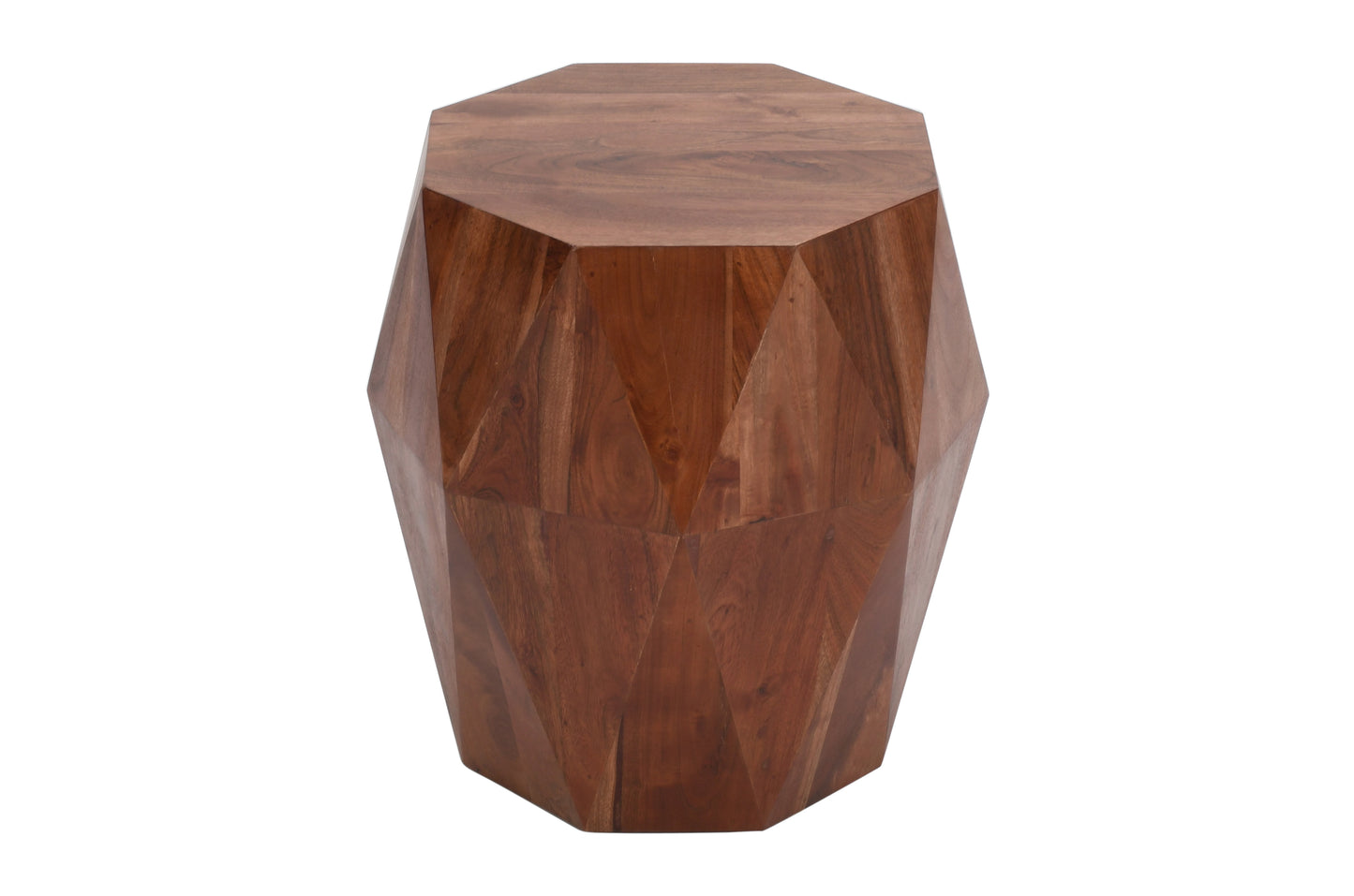 Artisanal End Side Table Octagon Top, 
Dark Brown