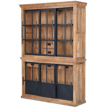 Industrial Range Display Cabinet 5 Drawer With Sliding Door