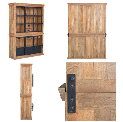 Industrial Range Display Cabinet 5 Drawer With Sliding Door