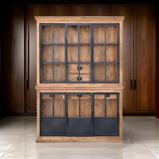 Industrial Range Display Cabinet 5 Drawer With Sliding Door