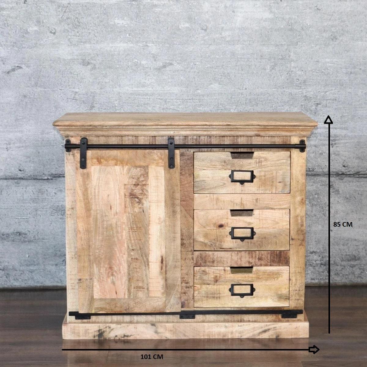 Industrial Range Sideboard Single Sliding Doors cut-out