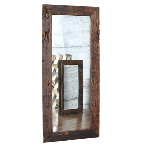 Driftwood With Reclaimed Wood Wall Mirror Frame Small