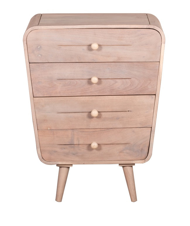 Stylish Gray 4 Drawer Chest