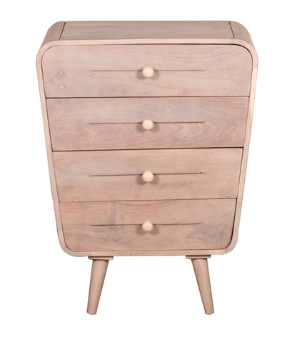 Stylish Gray 4 Drawer Chest