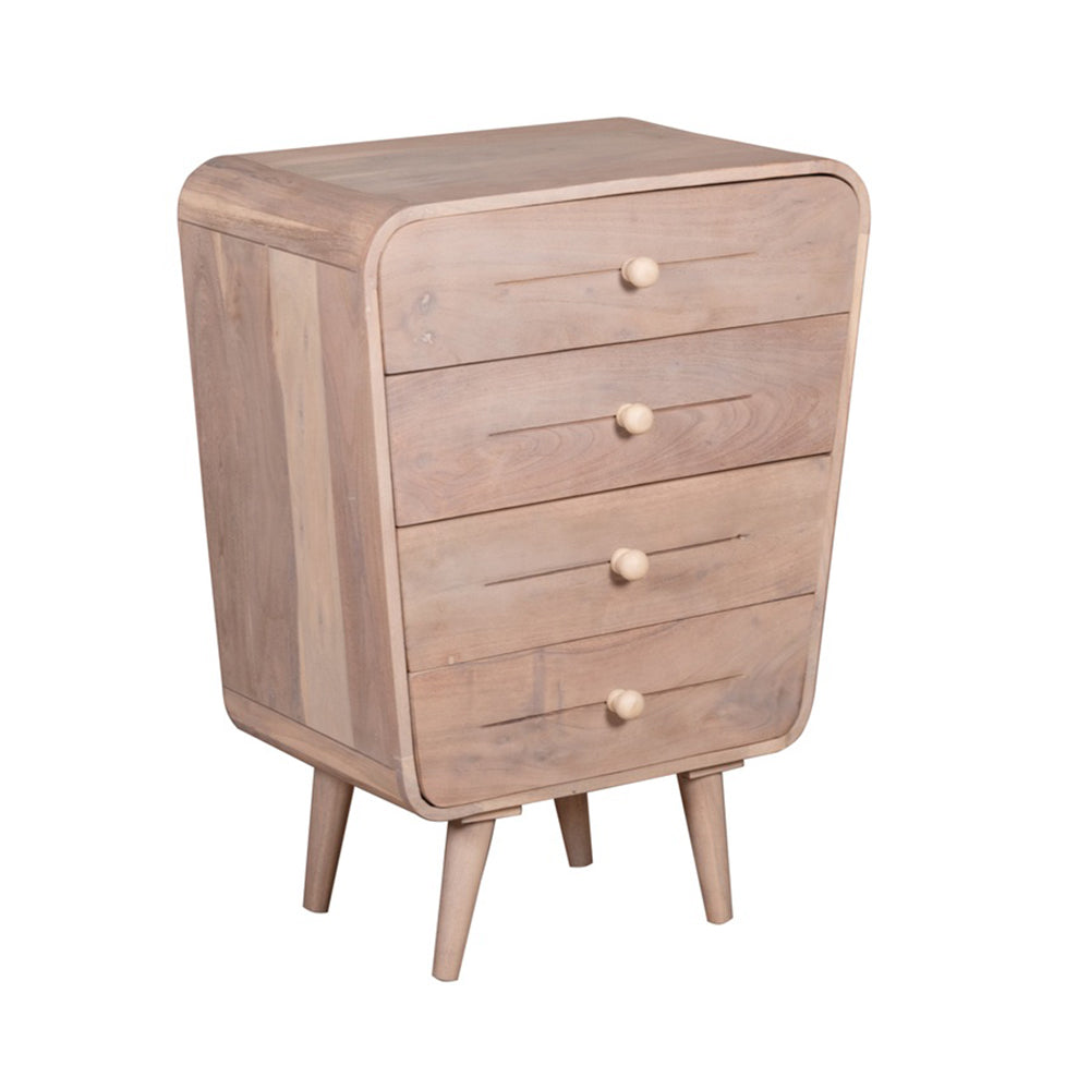 Stylish Gray 4 Drawer Chest
