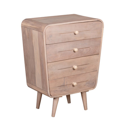 Stylish Gray 4 Drawer Chest