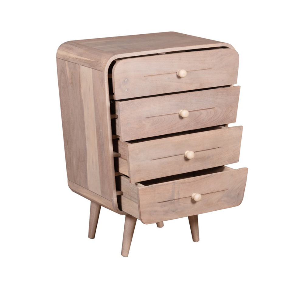 Stylish Gray 4 Drawer Chest