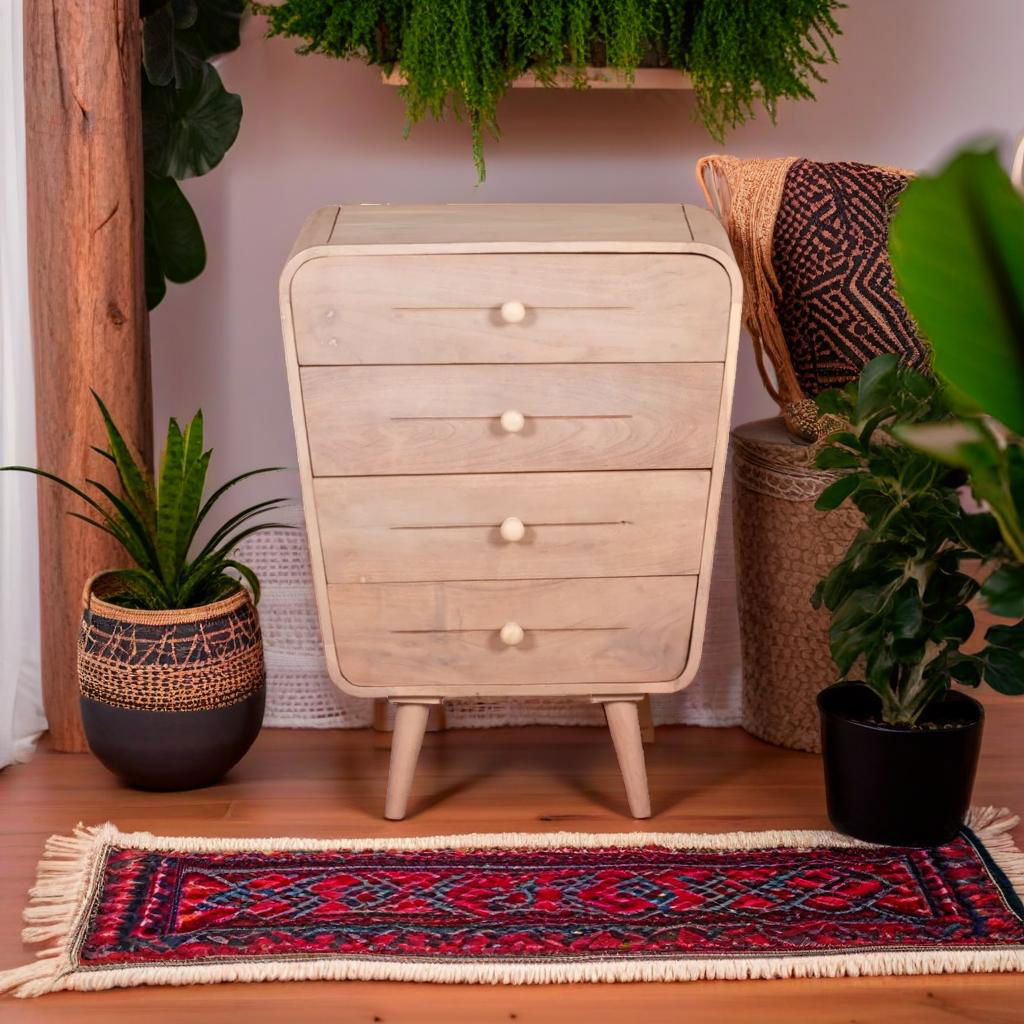 Stylish Gray 4 Drawer Chest