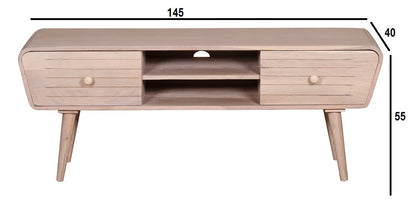 Stylish Gray 4 Drawer TV Board