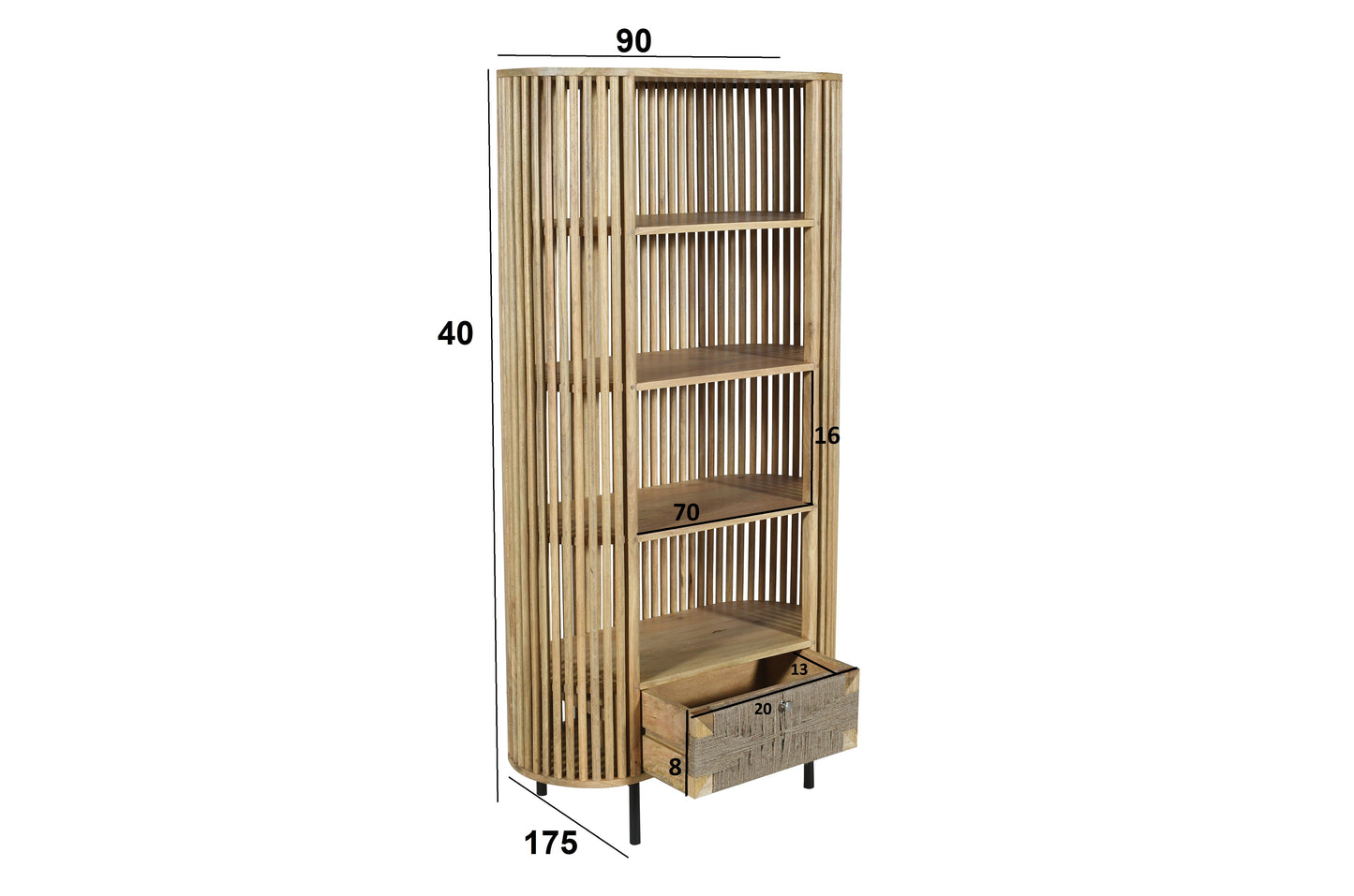 Indian Hub Stylish 1 Drawer Bookcase