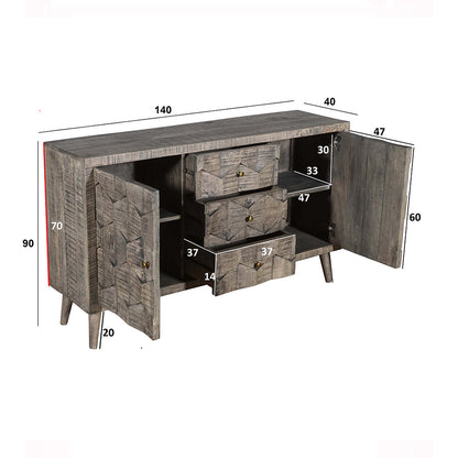 Planet Green 2 Door 3 Drawer Sideboard