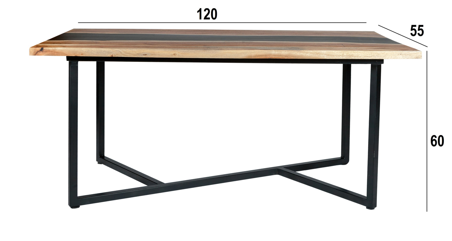 Epoxy Jodhpur Coffee Table With Black Leg