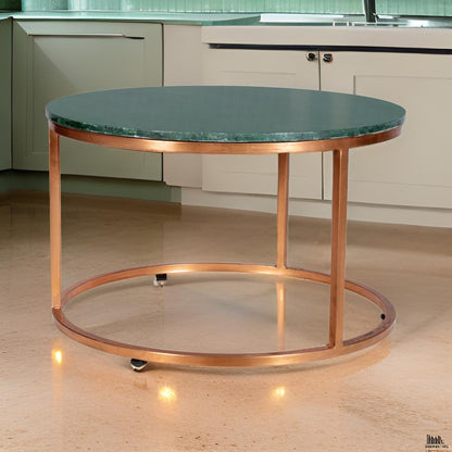 Indian Hub Nesting Table & Coffee Table With Metal Frame & Marble