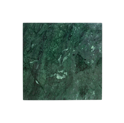 Handcrafted Metal Frame Coffee Table With Top Green Marble