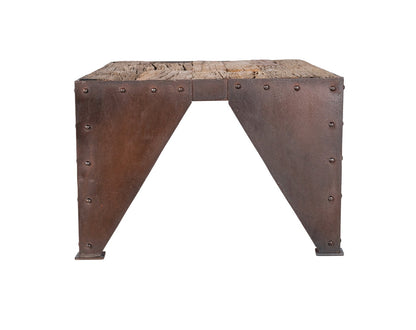 Reclaimed Wood Furniture Rectangle Hardwood Metal Coffee Table