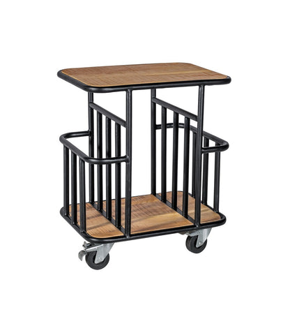 Indian Hub Serving Trolley Industrial Design Wood