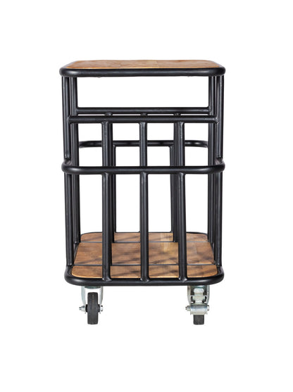 Indian Hub Serving Trolley Industrial Design Wood