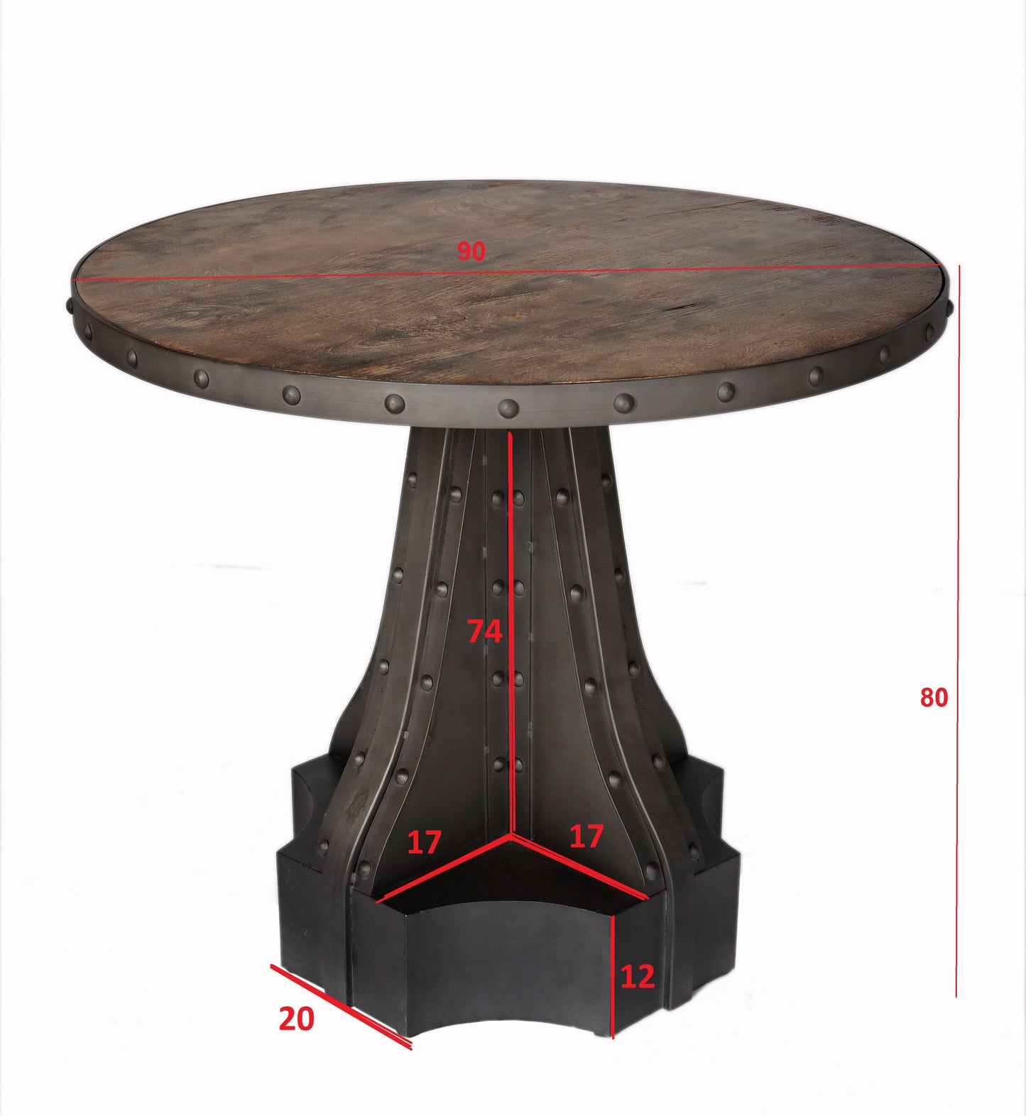 Industrial Apothecary Round Dining Table