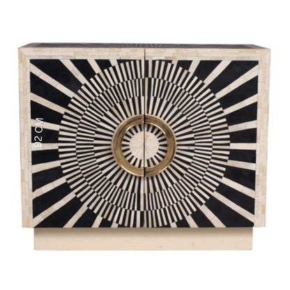 Lattice Luxe Black & White Sideboard