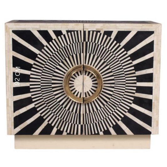 Lattice Luxe Black & White Sideboard