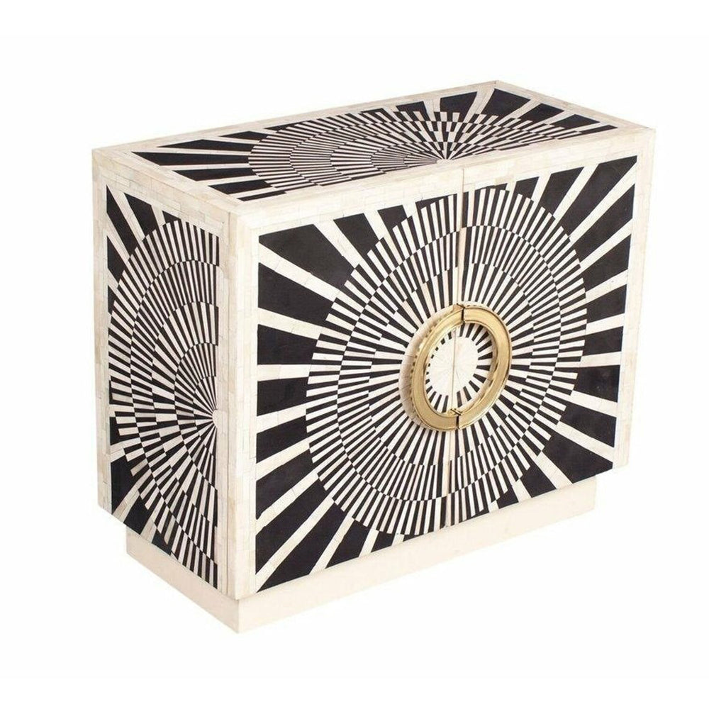 Lattice Luxe Black & White Sideboard