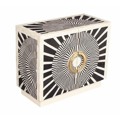 Lattice Luxe Black & White Sideboard