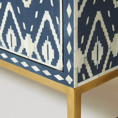 Antique Mosaic Blue Sideboard