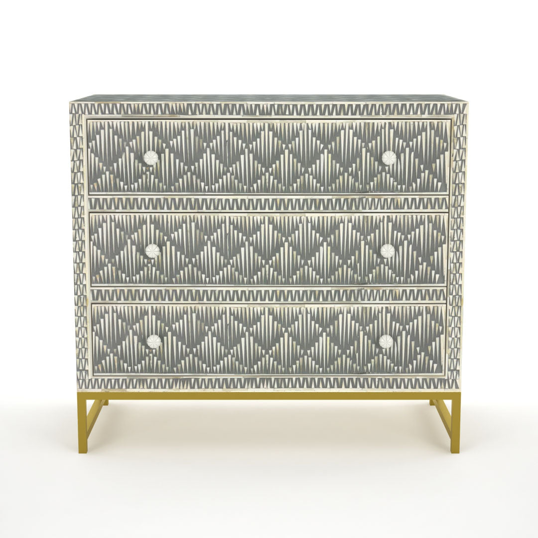 Antique Mosaic Grey Sideboard