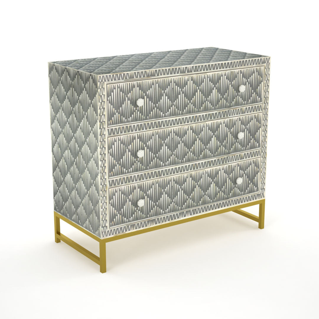 Antique Mosaic Grey Sideboard