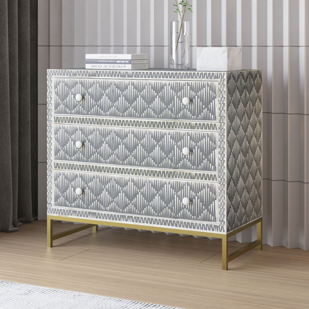 Antique Mosaic Grey Sideboard