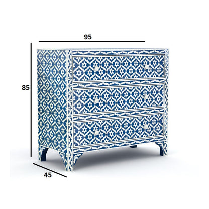 Antique Mosaic Navy Blue Sideboard