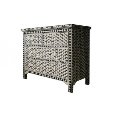 Art Deco Inlay Black & White Sideboard