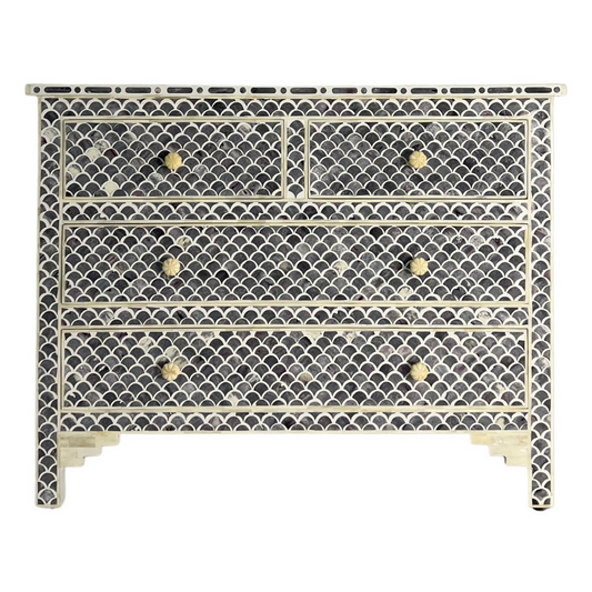 Art Deco Inlay Black Sideboard