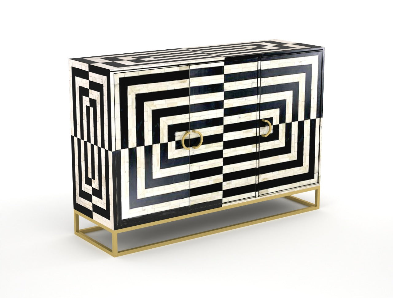 Royal Haven Black & White Sideboard